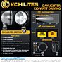 KC HiLiTES Daylighter 6" Round 130w Chrome Spread Beam # 633