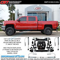 CST 2011+ GM 2500HD / 3500 3-6" Lift Kit Part # CSK-C3-18-4