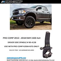 Pro Comp 2012 - 2018 Ram 1500 4x4 Driver Side Spindle # 90-4138