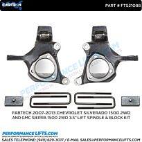 Fabtech Silverado and Sierra 1500 2wd 3.5" Lift Spindle # FTS21088