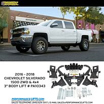 PA 2014 - 2017 GMC Sierra 1500 3" Body Lift Kit # 10303