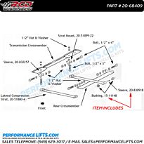 RCD Replacement Part - Compression Strut Bushing Kit # RCD 20-68409
