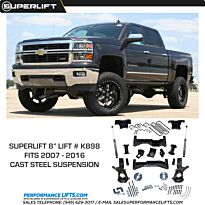 Superlift 2007-2016 Silverado & Sierra 1500 4WD 8" Lift # K898