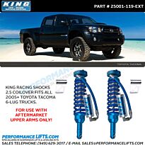 King Racing Shocks 2005+ Toyota Tacoma Front Coilover Kit # 25001-119-EXT