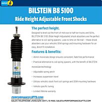 Bilstein 2002 - 2012 Jeep Liberty Ride Height Adjustable Front Shock Absorber # 24-282642