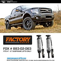 FOX Racing 2009-2013 Ford F150 4x4 Coilover 4 to 6 Lift # 883-02-063