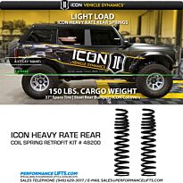 ICON 2021+ Ford Bronco Heavy Rate Rear Coil Kit # 48200