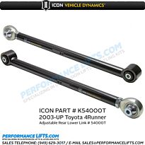 ICON 2003+ Toyota 4Runner Tubular Steel Lower Link Arm Kit # 54000T 