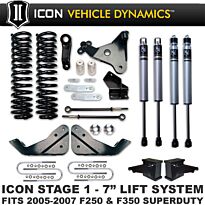 ICON 2005-2007 Ford SuperDuty F250 & F350 7" Lift Stage 1
