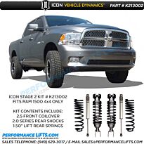 ICON Dodge Ram 1500 4x4 Stage 2 Kit # 213002