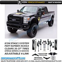 Icon 2011+ SuperDuty 4.5" Suspension System - Stage 5 # 64564