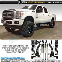 ICON 2011+ Ford SuperDuty F250 and F350 7" Lift # K67300