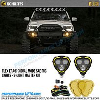 KC HiLiTES FLEX ERA 3 Dual Mode SAE Fog Lights 2-Light Master Kit #284