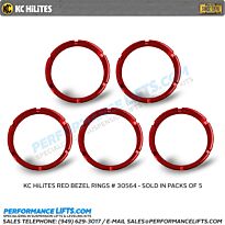 KC HiLiTES Flex Series Bezel Rigns - Red 5 Pack # 30564