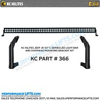 KC HiLiTES Jeep JK Overhead Mount 50" C-Series LED Light Bar # 366