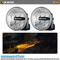 KC HiLiTES Universal Mount Gravity LED Fog Light Kit - Amber # 495