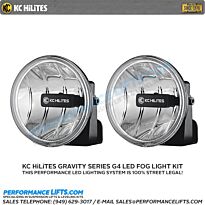 KC HiLiTES Universal Mount Gravity LED Fog Light Kit - Clear # 493