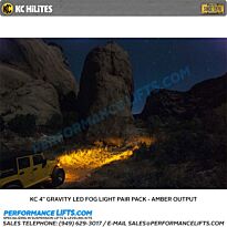 KC HiLiTES 2007-2009 Jeep JK Gravity LED Fog Light Kit - Amber # 496