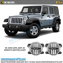 KC HiLiTES 2010-2016 Jeep JK Gravity LED Fog Light Kit - Amber # 498