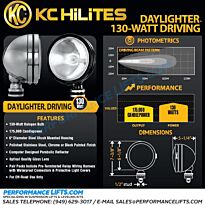 KC HiLiTES 6" Daylighter Spread Beam Pair Pack Chrome # 633