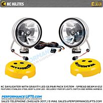 KC HiLiTES Daylighter Gravity LED G6 Pair Pack Stainless Spread Beam # 652