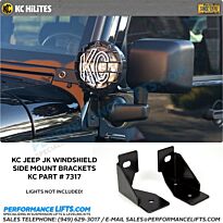 KC HiLiTES Jeep JK Windshield Side Mount Brackets # 7317 