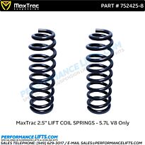 MaxTrac 2002-2018 Ram 1500 2wd 2.5" Lift Springs - 5.7L Hemi V8 # 752425-8