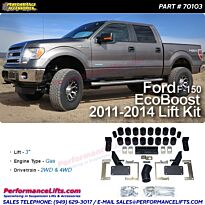 Performance Accessories Ford F150 3" Body Lift 70103