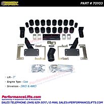 Performance Accessories Ford F150 3" Body Lift 70103