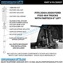 Bilstein 2004-2008 Ford F150 Front Strut - Fabtech 6" Lift