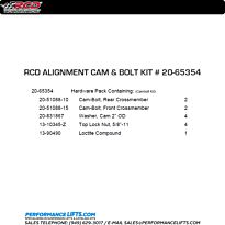 RCD Alignment Cam and Bolt Kit # 20-65354