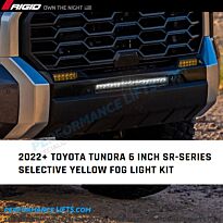 Rigid 2022+ Toyota Tundra 6" SR Selective Yellow Fog Light Kit # 37201