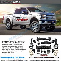ReadyLift 2015 - 2020 Ford F150 7" Lift Kit - Black Finish # 44-2575-K