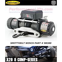 Smittybilt X20 8000 lb Comp Series Winch w/Synthetic Rope #98380
