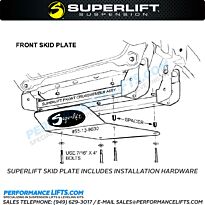 Superlift Ford Ranger Front Skid Plate # 9632
