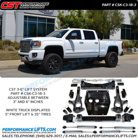 CST 2011+ GM 2500HD / 3500 3-6" Lift Kit Part # CSK-G18-3