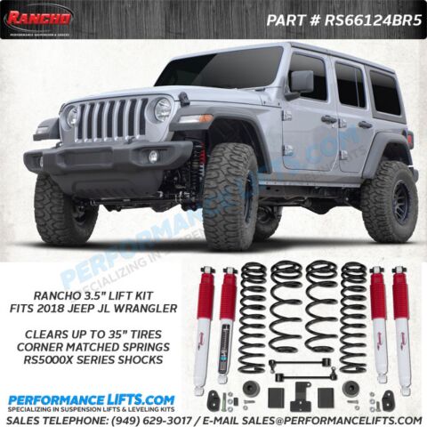 Rancho 2018+ Jeep Wrangler JL Unlimited 3.5" Lift System # RS66124BR5