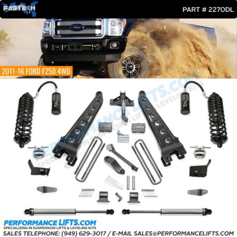 Fabtech 2011-2016 Ford F250 4x4 6" Dirt Logic Radius Arm Kit # K2270DL