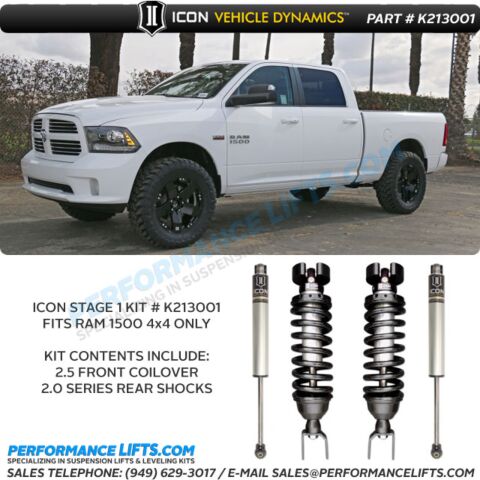 ICON Dodge Ram 1500 4x4 Stage 1 Kit # K213001