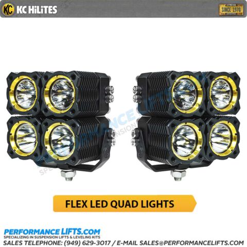 KC HiLiTES Flex Series Quad Combo Beam LED System # 280 