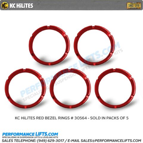 KC HiLiTES Flex Series Bezel Rigns - Red 5 Pack # 30564