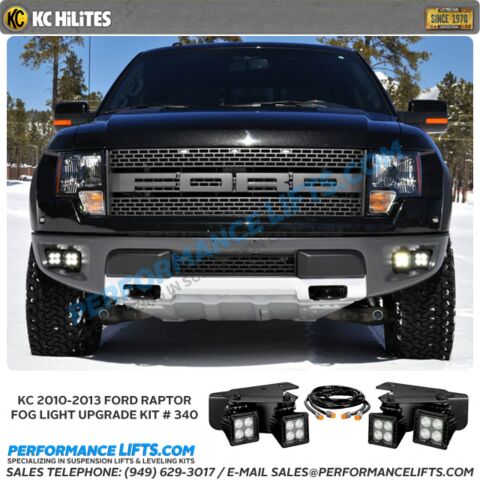 KC HiLiTES Ford Raptor LZR LED Bumper Pair Pack - Driving Beam # 340