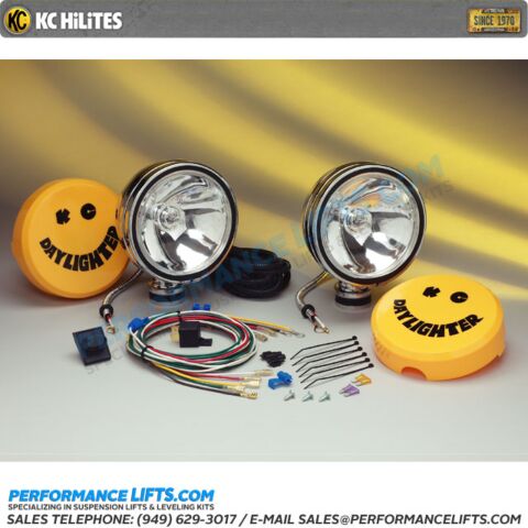 KC HiLiTES Daylighter 6" Round 130w Chrome Spot Beam Pair Pack # 630
