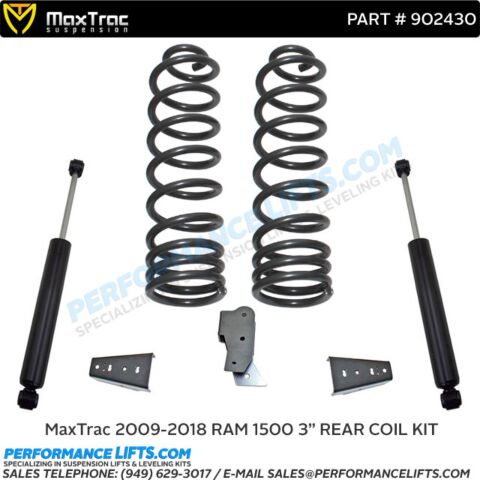 MaxTrac 2009-2018 Ram 1500 3" Rear Lift Kit # 902430