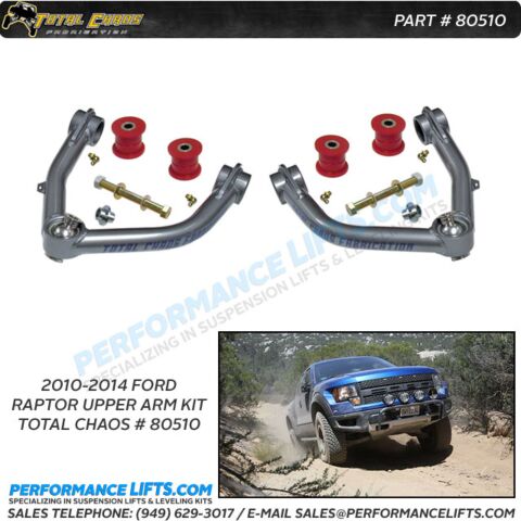 Total Chaos 2010 - 2014 Ford Raptor Upper Control Arm Kit # 80510