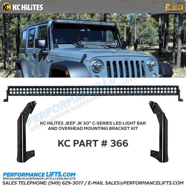 KC HiLites C-Series Jeep JK OVerhead Mounted 50